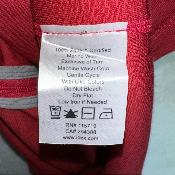 NWT Ibex Shak Lite Jacket Mens XL Red Full Zip Merino Wool Outdoor New Hiking - Picture 10 of 10
